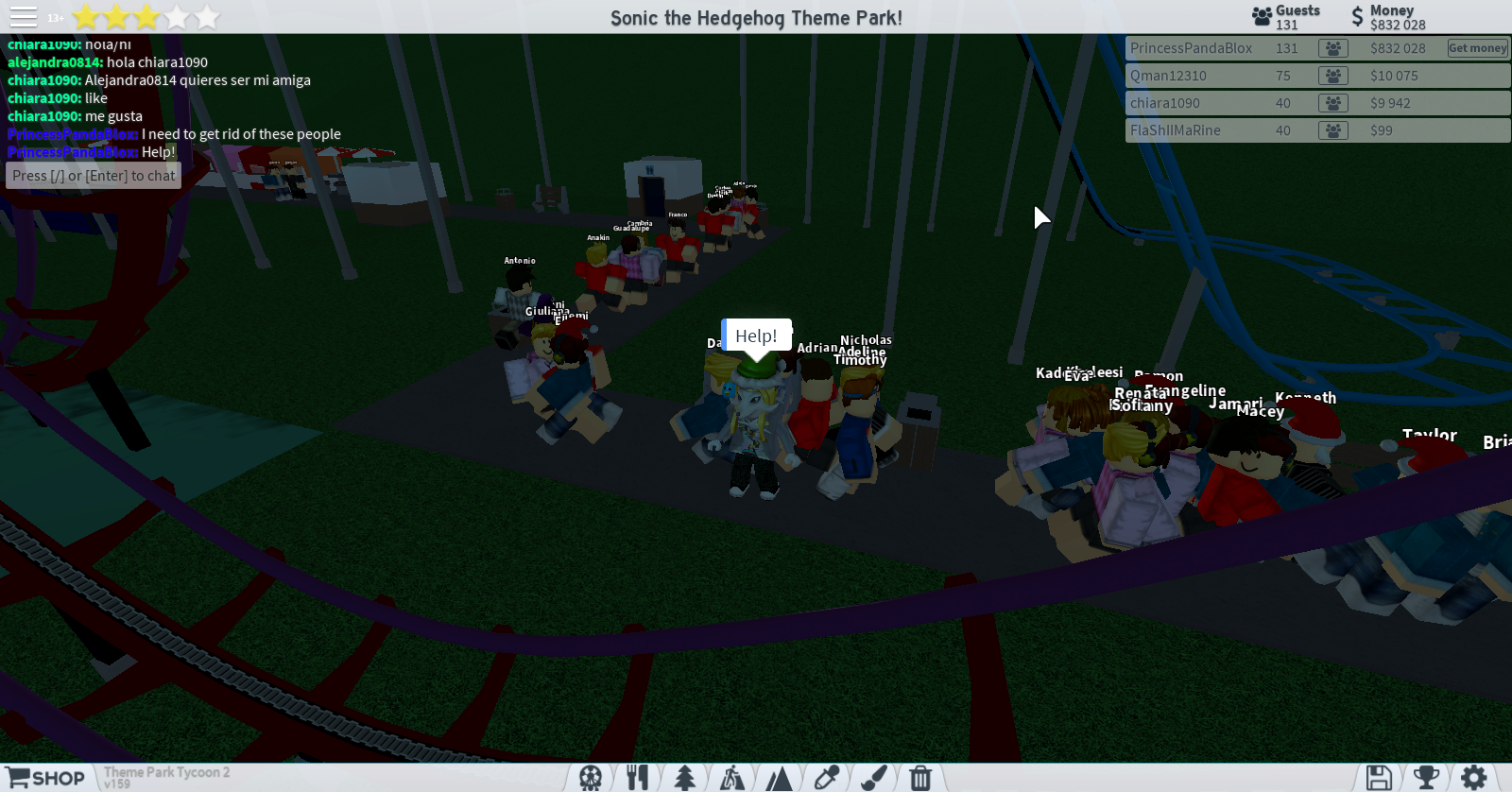 Roblox Theme Park Tycoon 2 Stars