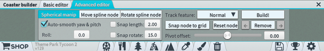 Advancedcoastercreator menu