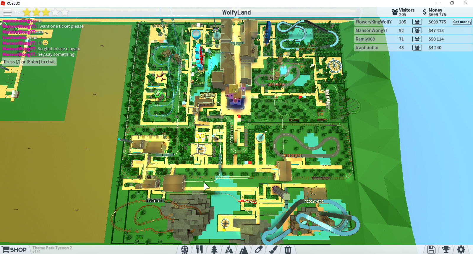 Roblox theme park tycoon 2 layout