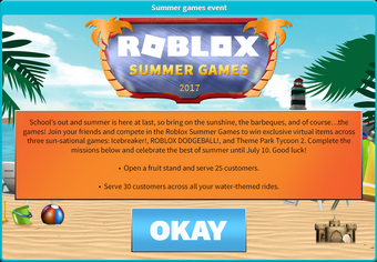 Summer Games 2017 Event Theme Park Tycoon 2 Wikia Fandom - sunphones roblox wikia fandom