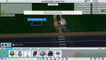 Tutorial Theme Park Tycoon 2 Wikia Fandom - roblox theme park tycoon 2 queue full