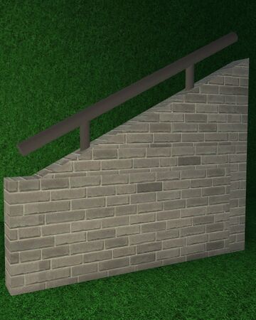 Wall Brick Rail Angled Theme Park Tycoon 2 Wikia Fandom - d brick roblox