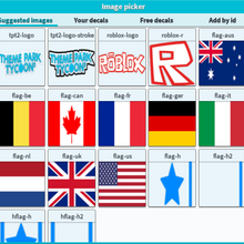 Hanging Flag Top Theme Park Tycoon 2 Wikia Fandom - decals for theme park tycoon 2 tpt2 roblox decals