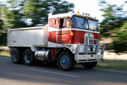 Truck with motion blur