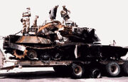 Destroyed M1A1 Abrams