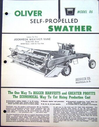 Oliver 86 Swather Tractor Construction Plant Wiki Fandom