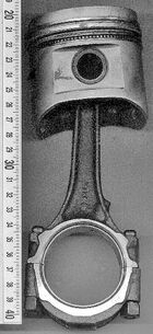 Piston and connecting rod