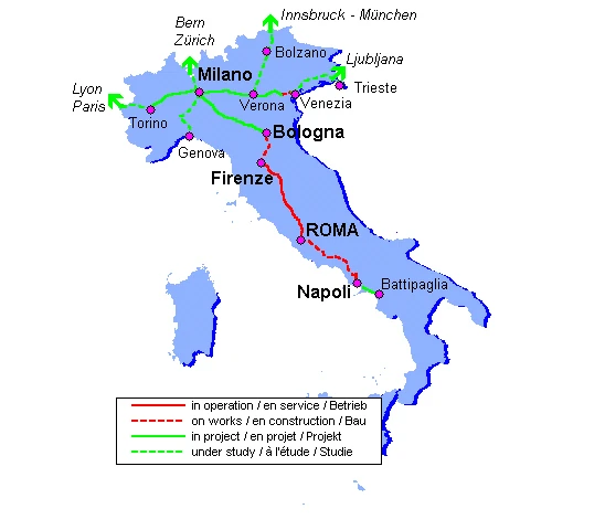 Réseau à grande vitesse (Italie) Le monde des chemins de fer FANDOM