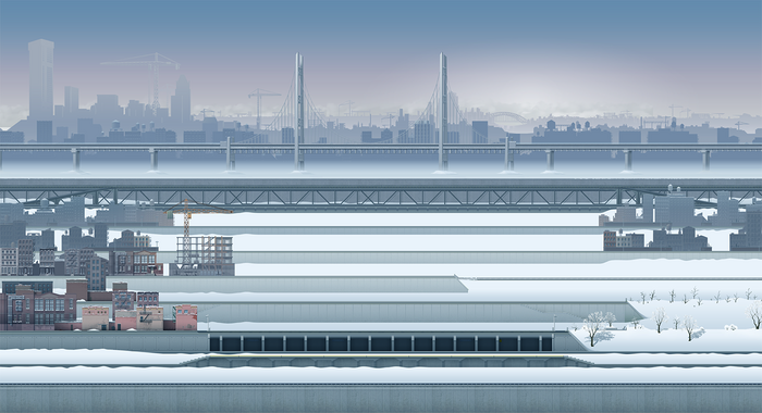 Snowy Metropolis Theme screenshot