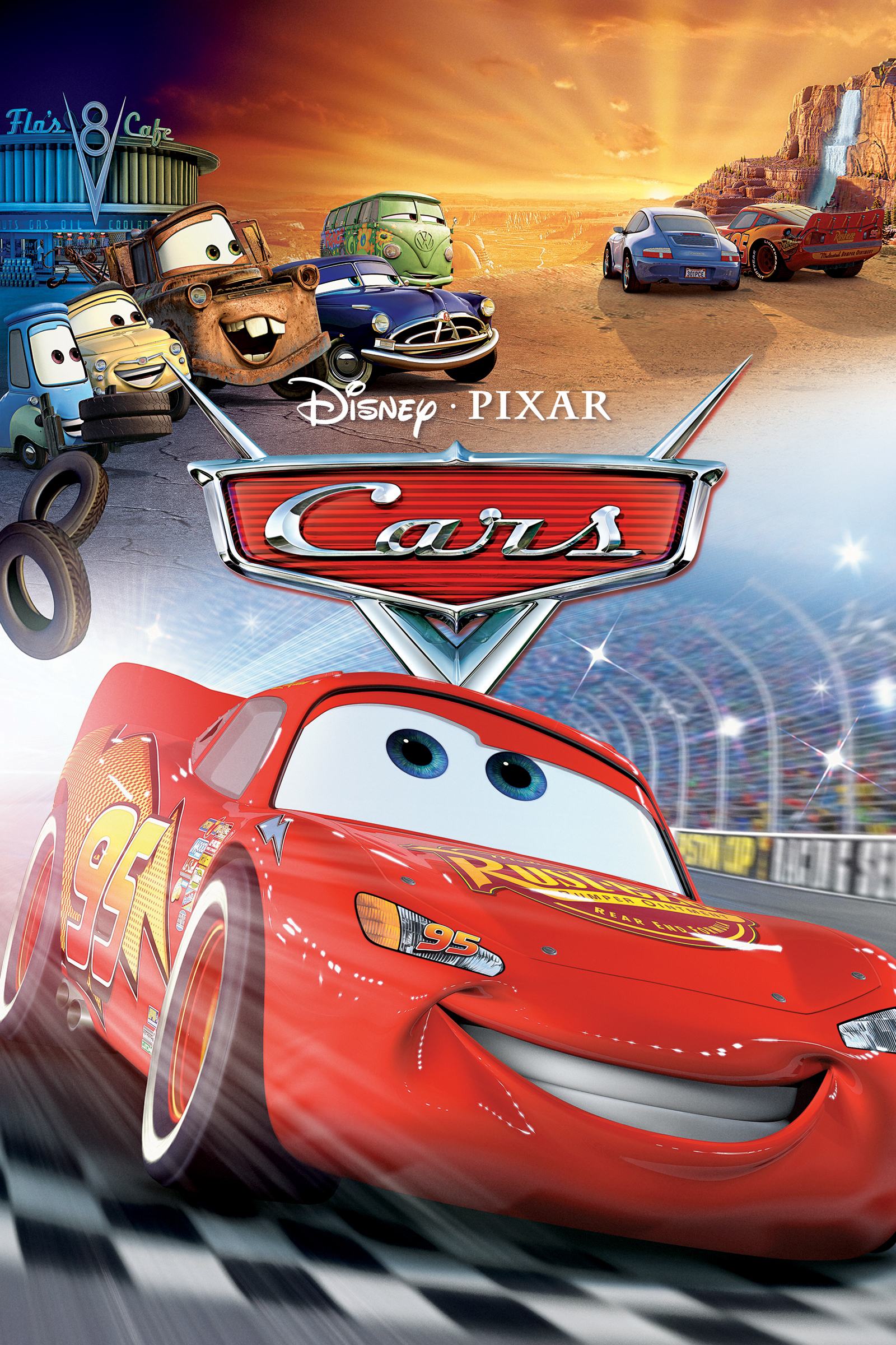 Lightning McQueen Hot Rod Cars Birthday Disney Cars Stickers x 5 Speed Car