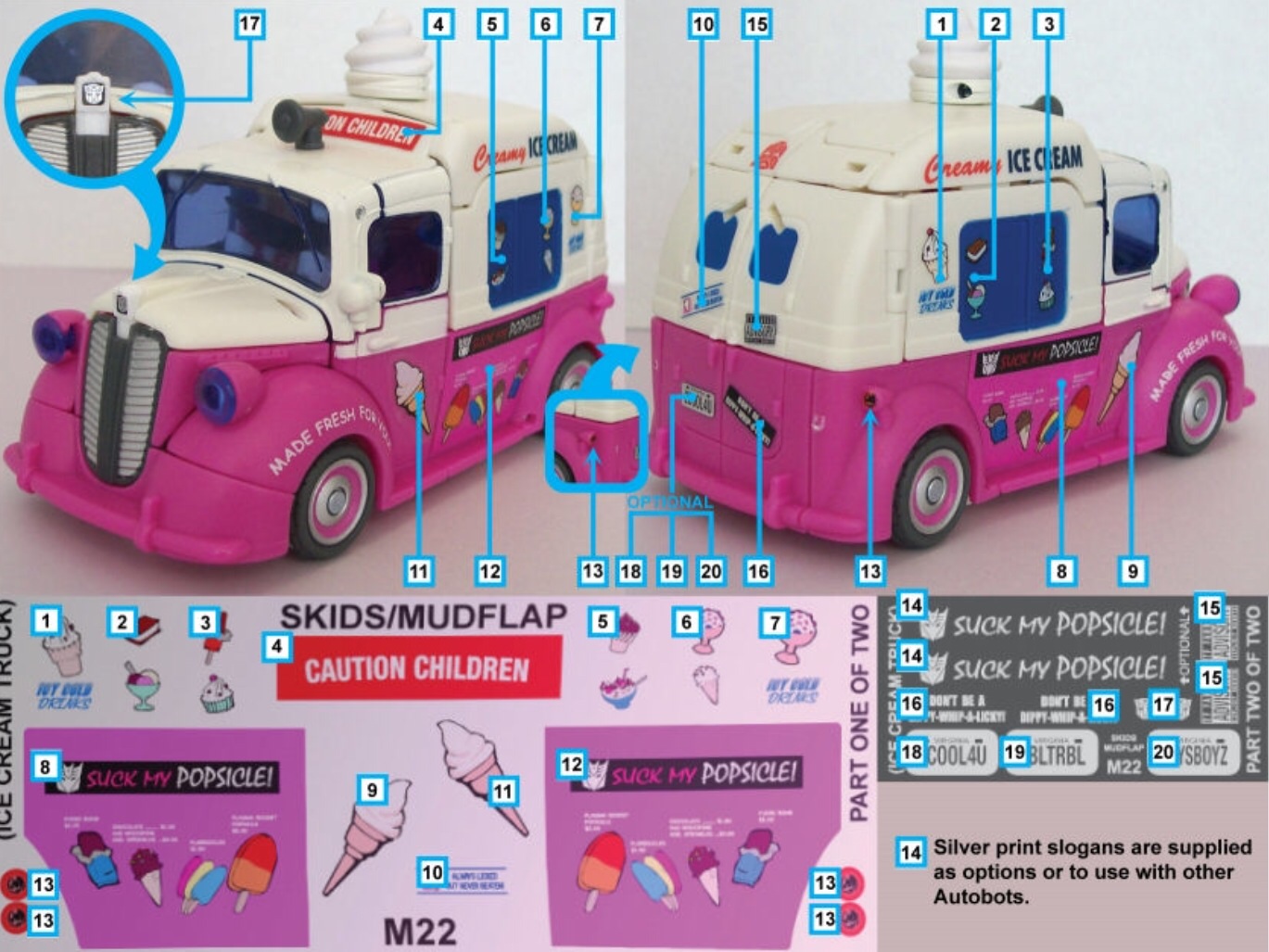 transformers ice cream truck toy