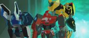 RID Episode 1 Bumblebee Sideswipe and Strongarm Near the Bridge
