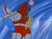 Fire in the Sky Megatron Hits Starscream with a Cube