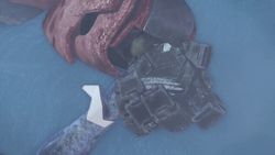 Scrapheap Optimus and Arcee holding hands in the Arctic
