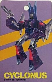 Transformers 2010 Cyclonus Card Front