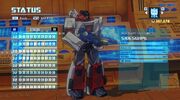 Transformers Devastation Status Menu