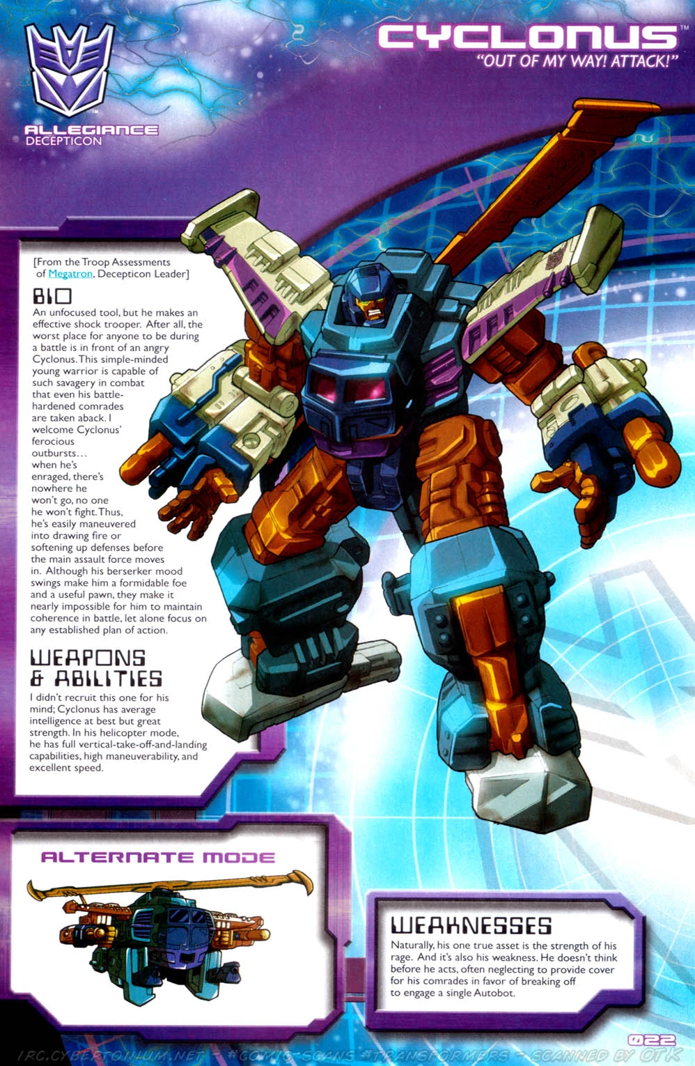 Image 27 DW Armada vol1 Cyclonus.jpg Transformers The Great War