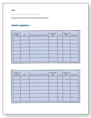 check register worksheet