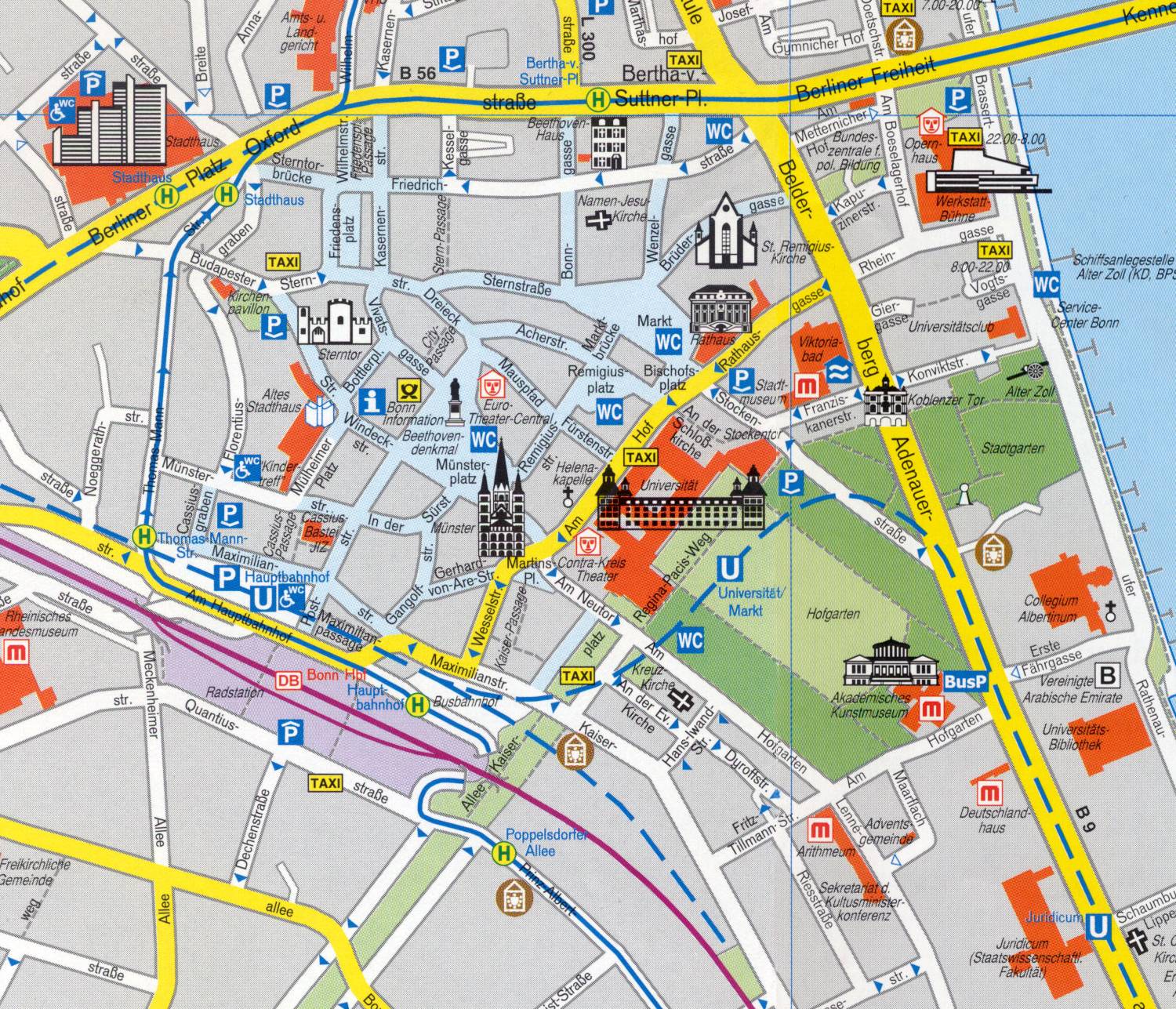 bonn tourist map