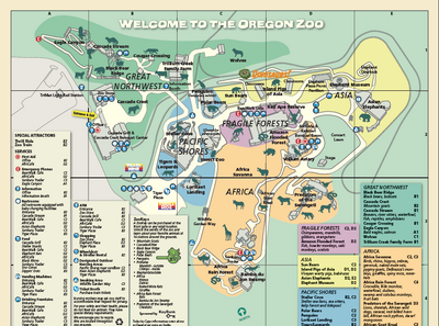 Oregon zoo map