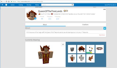 User Blog Queenofthetreelands Queen Of The Treelands Is Now A Roblox - queenofthetreelands profile page on robloxgo to visit queenofthetreelands profile on roblox