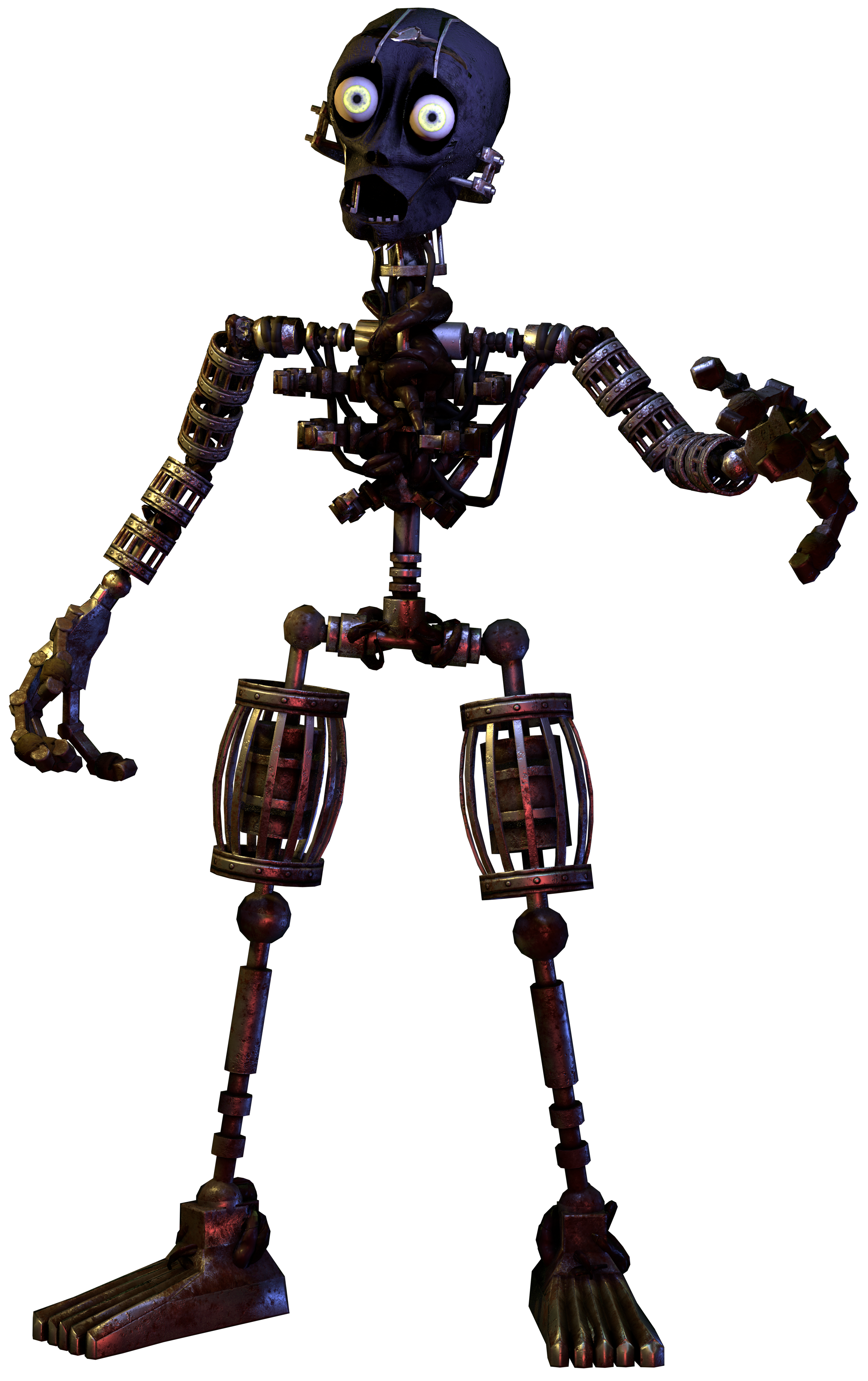 Molten freddy and his robot spaghetti (coloured with markers) : r