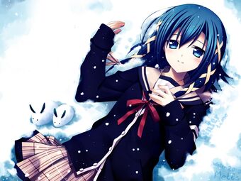 Anime Girl Blue Eyes Blue Hair Cute Cuties Anime