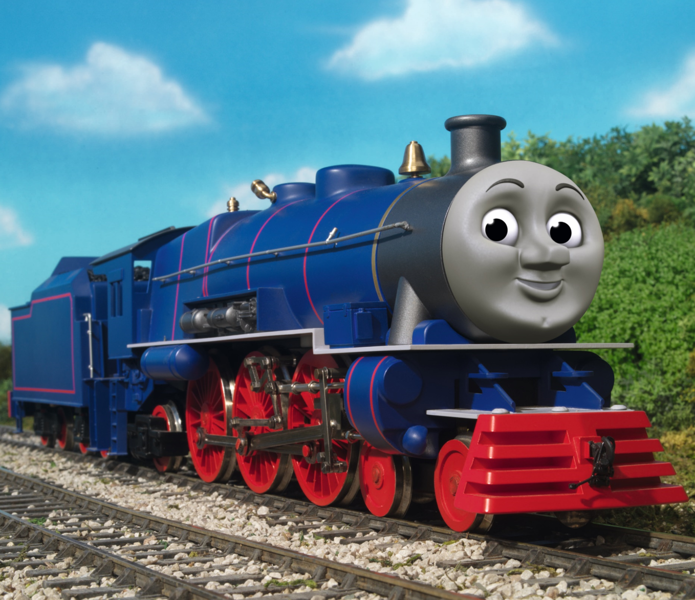 dark blue train from thomas