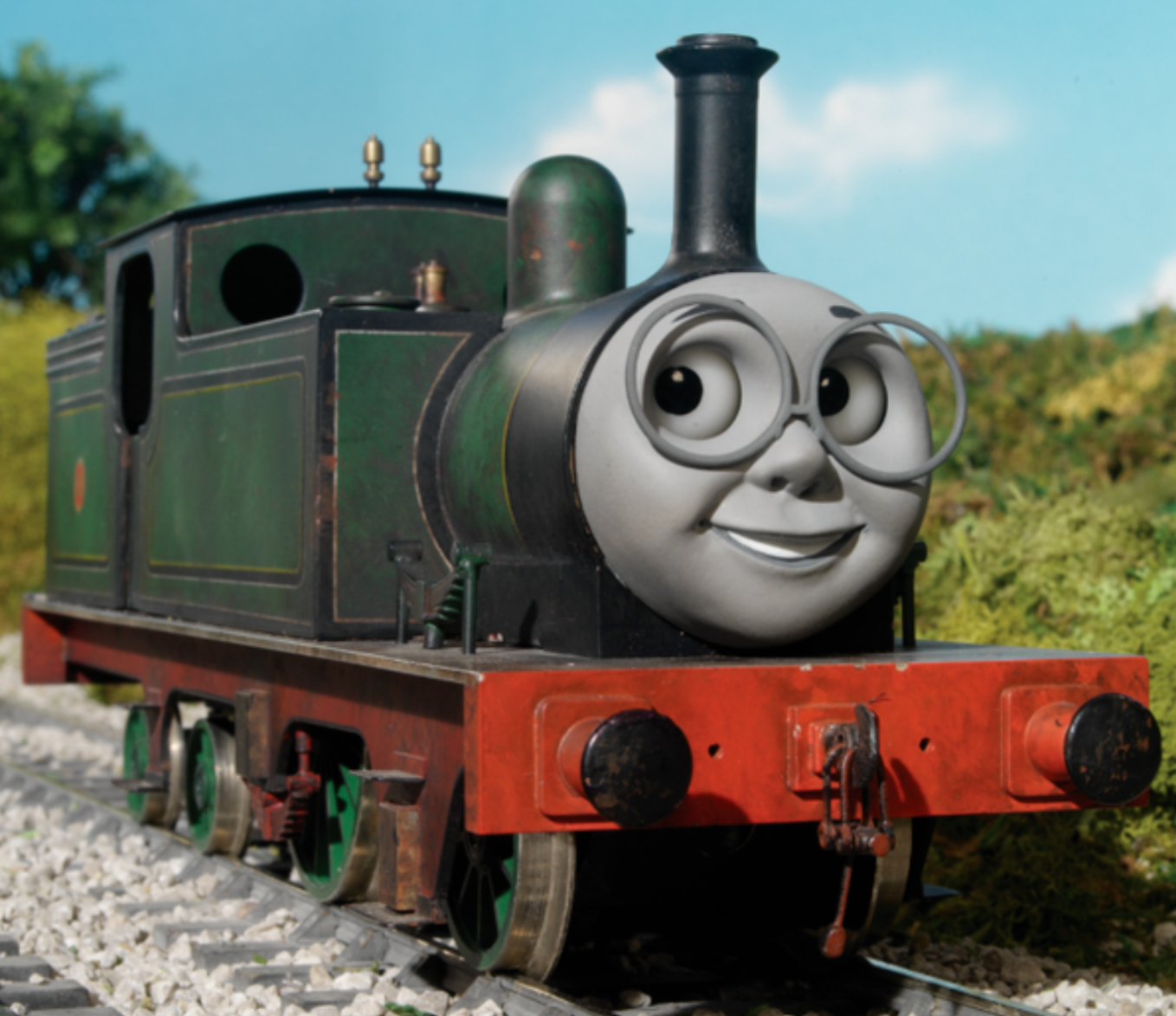 dark green thomas train