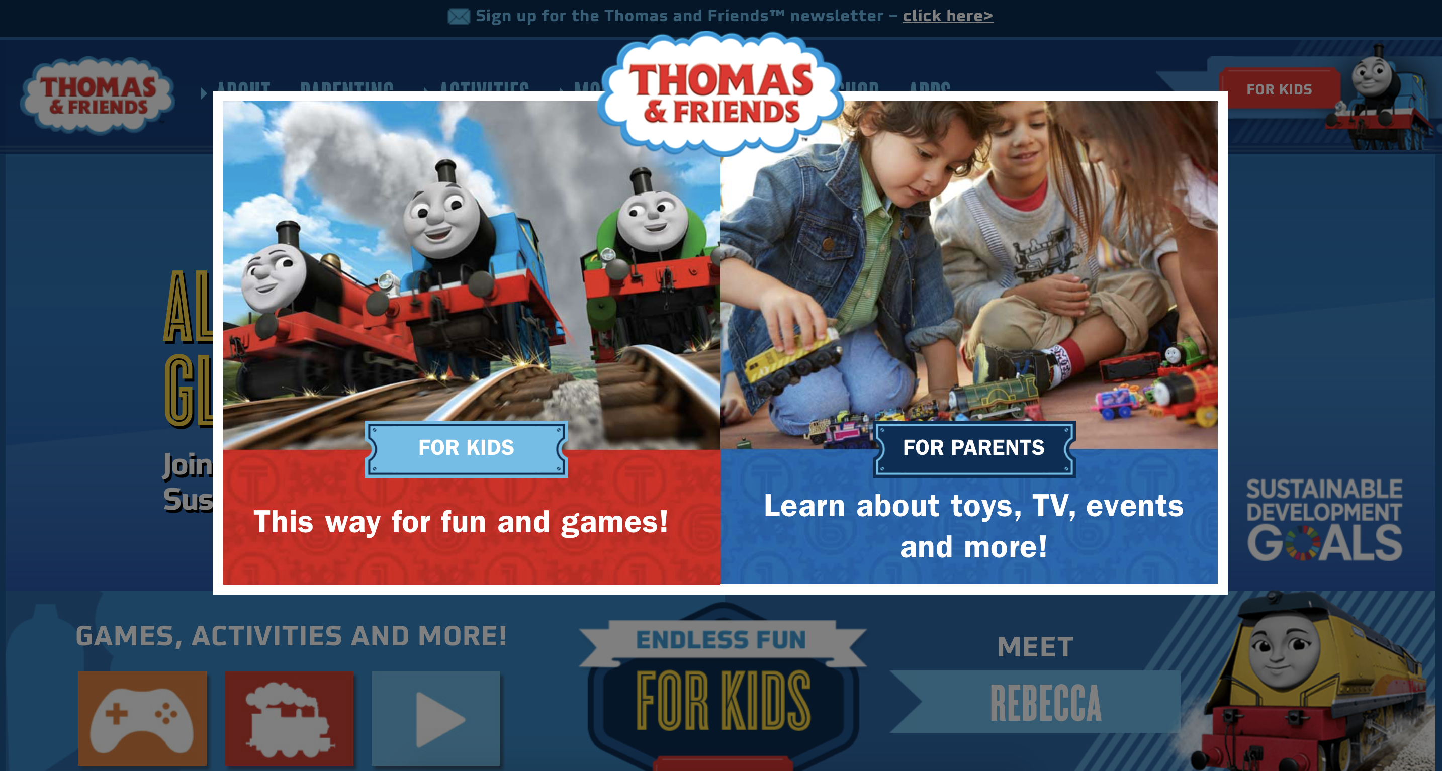 thomas the tank engine website