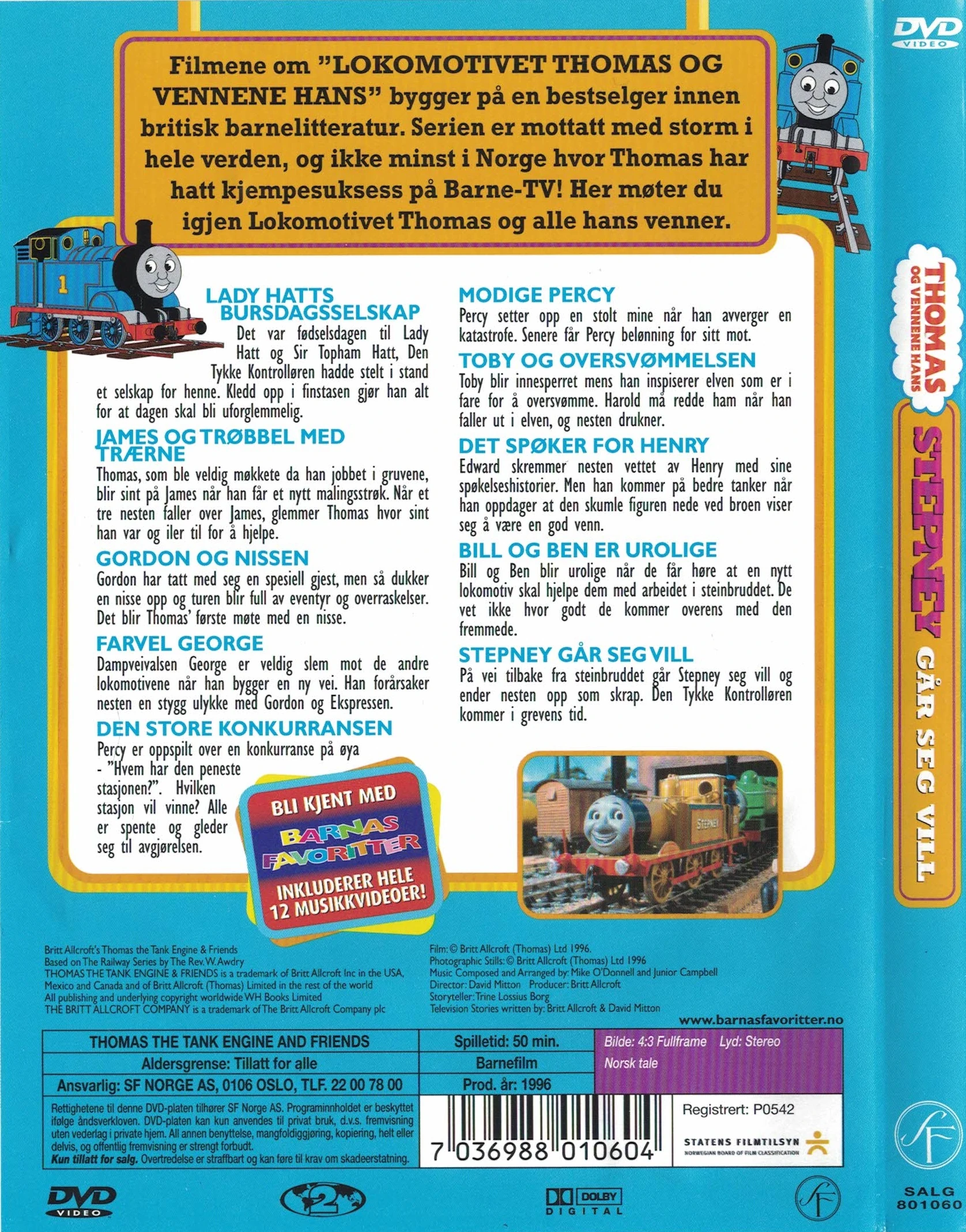 Stepney Gets Lost (Norwegian VHS/DVD)/Gallery Thomas the Tank Engine