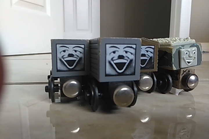 thomas wooden railway white face troublesome truck