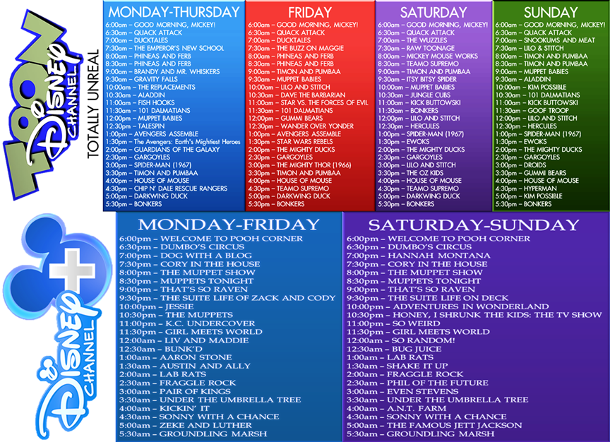Image disney channel plus and toon disney canada tv schedule png 