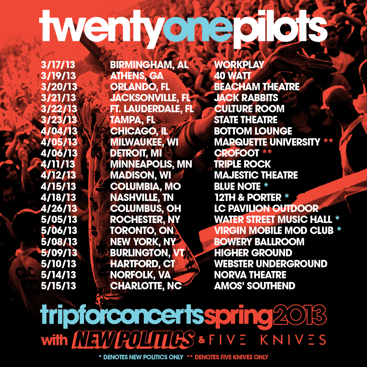 Image Trip for concerts spring 2013.jpg Twenty One Pilots Wiki
