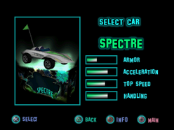 Twisted Metal - Small Brawl - Spectre carsel