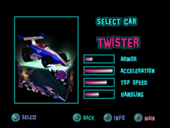 Twisted Metal - Small Brawl - Twister carsel