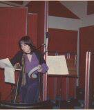 Lesley rehearsing