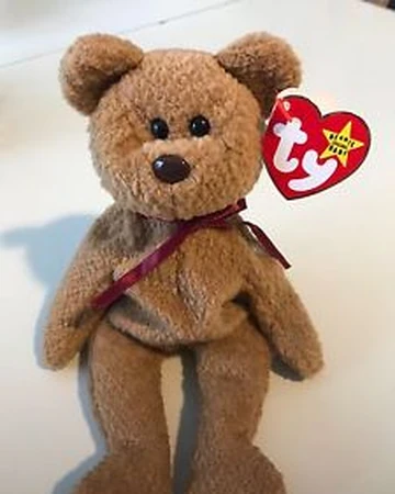 curly beanie baby value with tag