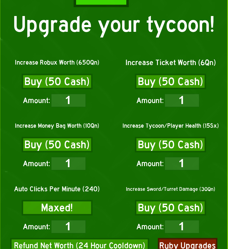 Upgrades Tycoon Simulator Roblox Wiki Fandom - best tycoons in roblox that save