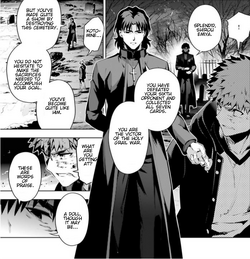 Kirei vient féliciter Shirou