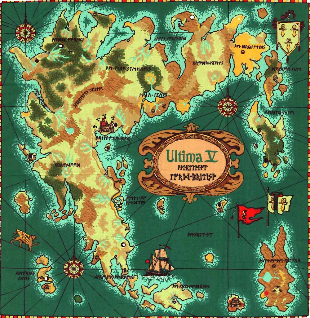 Ultima V Map of Britannia Editable Codex Fandom
