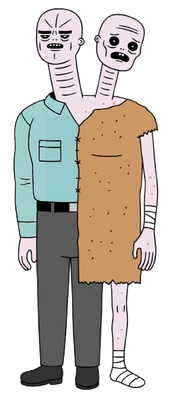 Two-headed worm creature Tim
