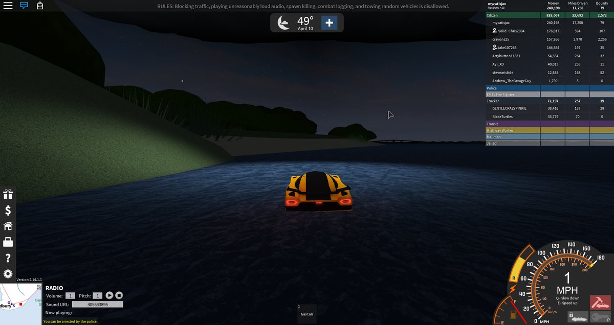 Vehicle Gui Ultimate Driving Roblox Wikia Fandom - roblox ultimate driving radio codes lists