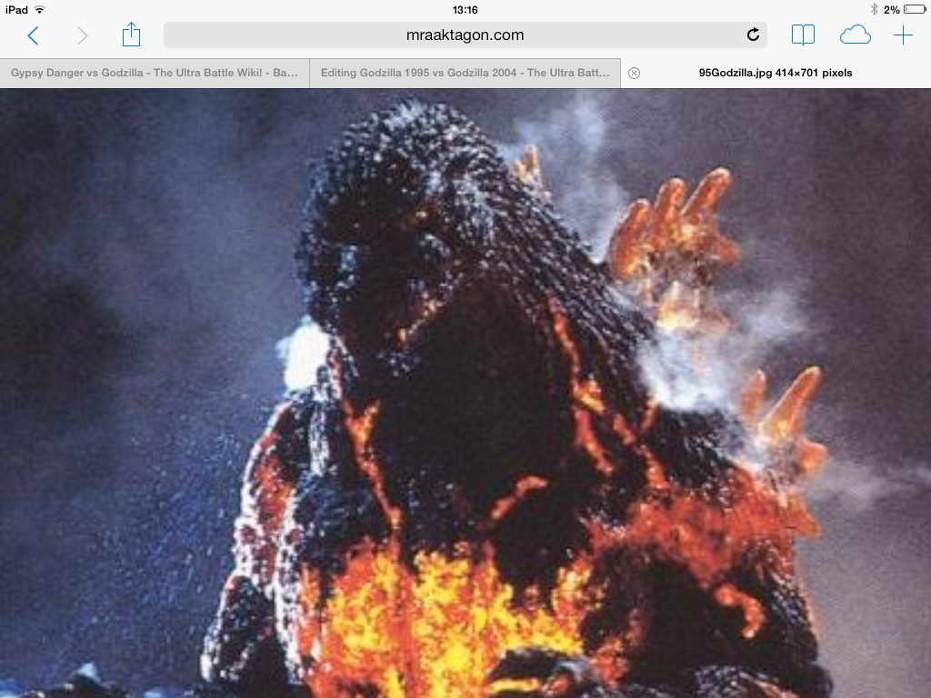 x plus burning godzilla 1995
