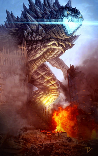 Godzilla Composite Ultra Z Battle Wiki Fandom - god zilla horn monster roblox
