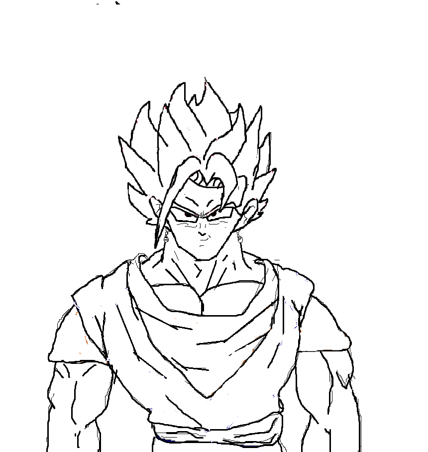 Image - Vegito drawing no color by electrojolt67-d6gizzd.png | Ultra ...