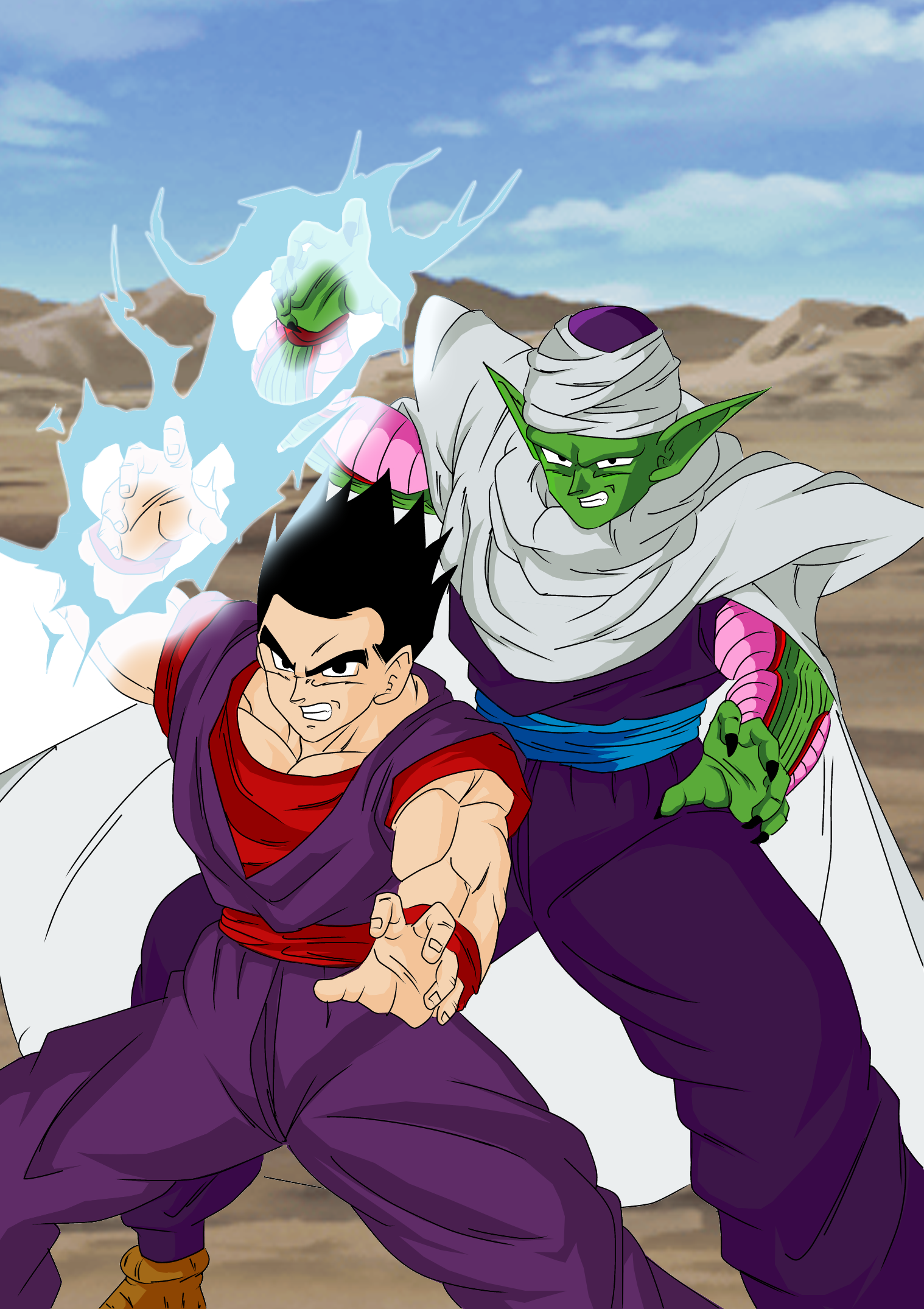 Image - Gohan and Piccolo Colored by darkhawk5.png | Ultra Dragon Ball