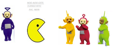 Noo-noo gets turned into Pac-Man