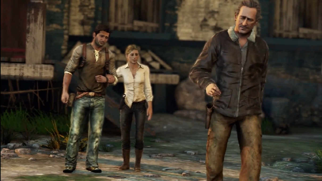 Uncharted Image Compares Video Game Sully and Nathan Drake to How