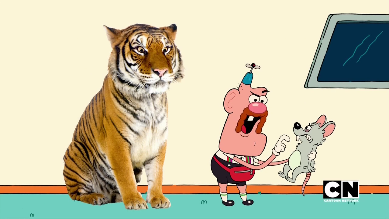 Image - GRFT, Mouse, Uncle Grandpa, and Belly Bag in Tiger and Mouse 02 ...